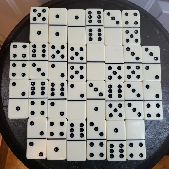 Handcrafted Dominic C. Armanino Five Up Co Dominos in Walnut Wood Box - Picture 13 of 16